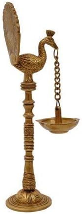 Maithil Art Chritmas's Sale Decors Peacock Carrying Hanging Brass Table Diya