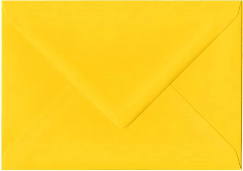 C5 Golden Yellow C5 Coloured Envelopes for A5 Greeting Cards Wedding Invitation Crafts 162x229mm- Pack of 20 envelopes (Golden Yellow [V-Flap])