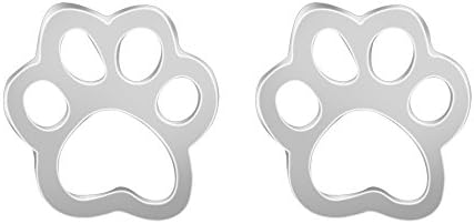 Pet Lovers Gift Cute Cat Dog Puppy Paw Print Animal Stud Earring Party Jewelry Girls Women Pendientes