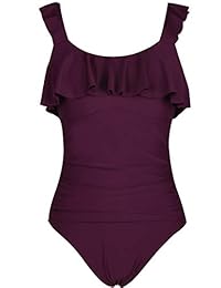 Hilor Traje de baño de una pieza con volantes, monokini, para dama