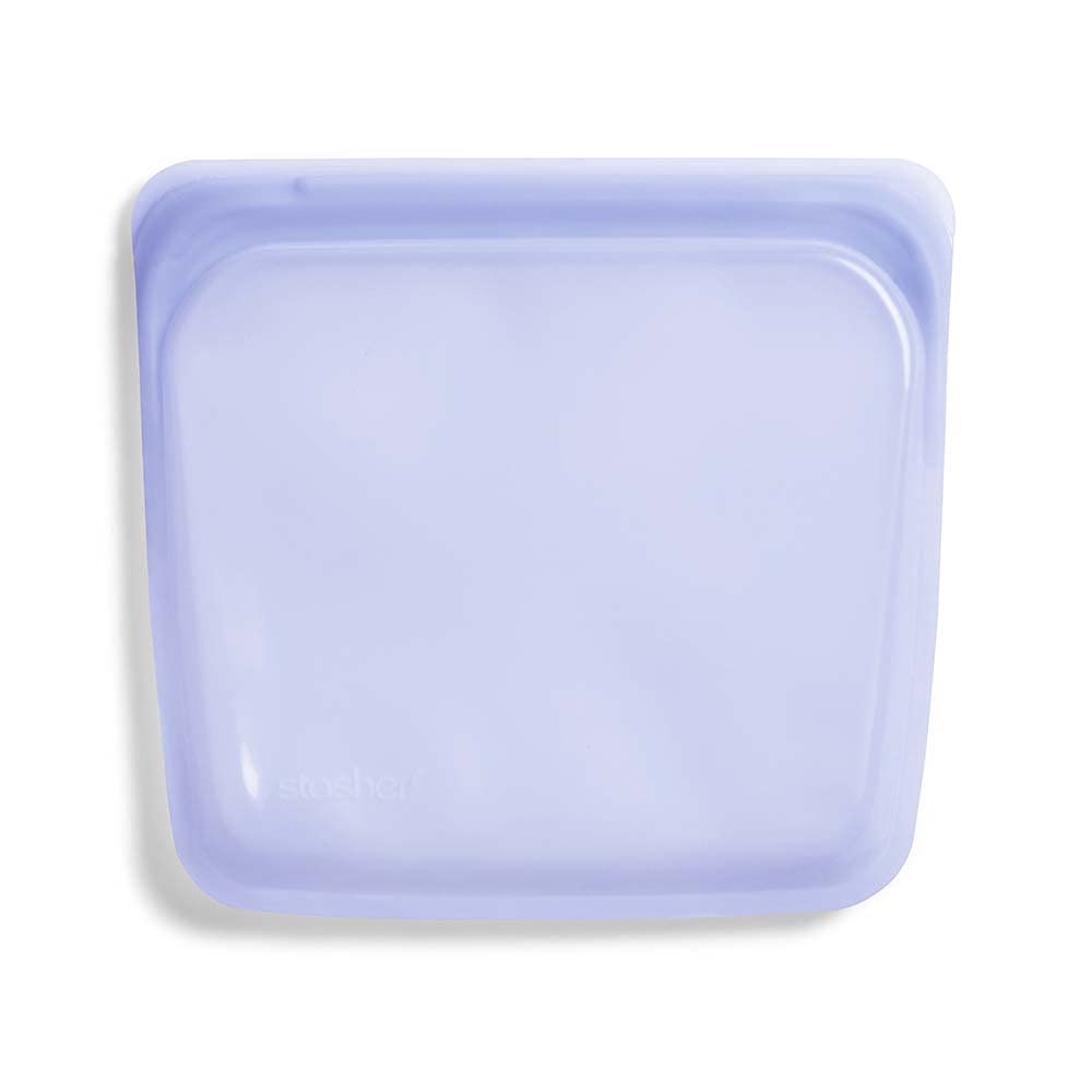 Stasher Reusable, Plastic Free, Non Toxic stasher Sandwich Bag Rainbow Lavender - 0.45L