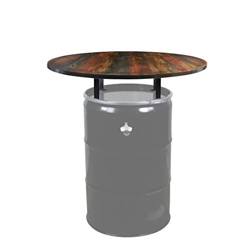 Rogge´s RelaxGrill Stehtisch - Bausatz für 210L-Ölfass, runde Holz-Tischplatte d = 100 cm mit 4 verzinkten… – Bild 7
