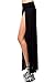 Vivicastle Sexy High Waisted Double Slits Open Knit Long Maxi Skirt (X-Large, Black)