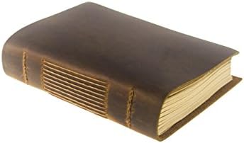 UNIQUE HM&amp;LN Genuine Leather Journal Notebook,Handmade Vintage, Fountain Pen Users, Perfect for Writing, Personalized Gift