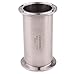 DERNORD Sanitary Spool Tube with Clamp Ends,Stainless Steel 304 Seamless Round Tubing with 2 inch Tri Clamp 64MM Ferrule Flange (Tube Length: 2 Inch / 51MM)