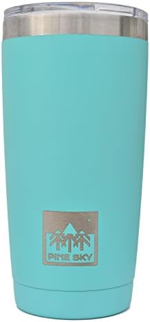 20oz Tumbler by Pine Sky, Vacuum Insulated Stainless Steel Travel Coffee Mug - Minty Fresh