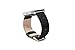 Fitbit Blaze Smart Fitness Watch Band,Thankscase Genuine Leather Strap Wrist Band Replacement,Top Quality Spring Bar and Beautiful Embossed Pattern for Fitbit Blaze Smart Fitness Watch.(Diamond Black)