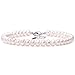 Aobei Pearl Cultured Freshwater Pearls Anklet 9 to 10 Inch White Pearl Beaded Jewelry with Lobster Clasp for Women