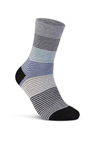 6-oder-12-Paar-Damen-Socken-Ringel-Baumwolle-Komfortbund-Bunt-Geringelt