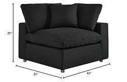 Modway Commix Modular Sofa, Corner Chair, Black