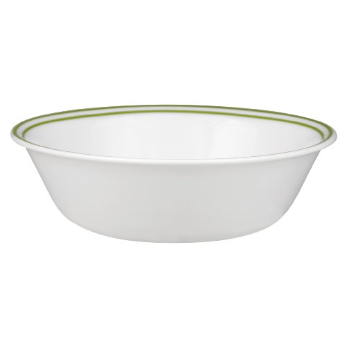 Corelle Livingware Spring Pink Collection 18-oz Green Lined Bowl, 6 pack