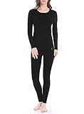 Genuwin Women’s Thermal Underwear Set Stretchy Cotton Ladies Long Johns Underwear Women Base Layer S~XL
