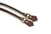 byhands Embossed 100% Genuine Leather Purse Handles/Bag Handles, Brown, 18.25