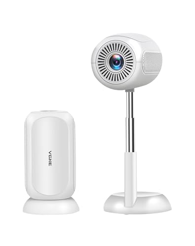 VGKE Mini Projector with Android App, 3D TOF Auto Focus, Automatic Keystone Correction, 16000 Lumens Full HD 4K Support, WiFi6 Bluetooth Portable Projector for Outdoor/Phone/Laptop, White