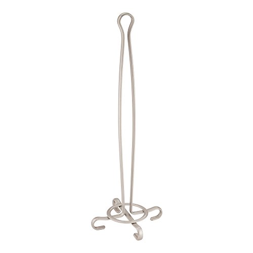 mDesign Free-Standing Toilet Paper Holder Stand with Storage for 3 Rolls of Reserve Toilet Tissue - for Bathrooms, Guest Baths - Holds Mega Rolls - Pack of 2, Durable Wire with a Satin Finish