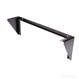 StarTech.com 2U Vertical Wall Mount Patch Panel Bracket - Steel Rack Mount Bracket w/Hardware for 19" Network, Server and Data Equipment (RK219WALLV),Black