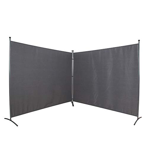 STEELAID Room Divider Office Partition Classroom and Dorm Privacy Screen Double Unit (Grey) Combined Dimensions 142" W X 72" H - Thumbnail 6