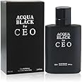 A CENTER Acqua Black Ceo Cologne for Men/Eau de Parfum Natural Spray 3.4 Fl Oz Perfume for Men Suitable for All Skin Type Men Fragrance Daily Used