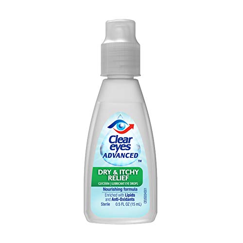 Clear Eyes Dry & Itchy Eye Relief Eye Drops, 0.5 Fl Oz, Pack of 2