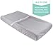Ely's & Co. Patent Pending Waterproof Plush Change Pad Cover 100% Cotton Velvet | no Need for Changing Pad Liner (Grey)