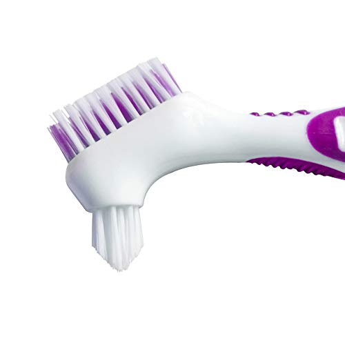 2Pcs Denture Brush Toothbrush, MultiTufted Bristles Deep Cleaning Denture Gap, Daily Brushing