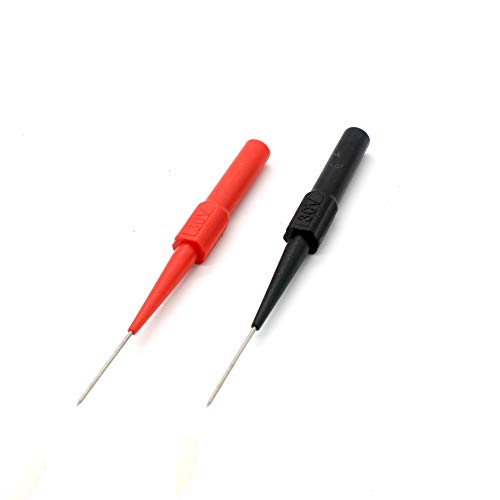 0.7mm Back Probe Pins Insulation Piercing Needle Non-destructive Needle Tip Multimeter Probes With 4mm Banana Socket 2 Pack