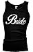 Bride - Wedding Bridal Party Shower Juniors Tank Top (Black, Large)