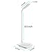 LED Table Lamp,Yoocool Modern Stylish USB Port with Third Gear Touch Control LED Eye Lamp Brightness Adjustable Gooseneck Portable Eye-Protected Small Table Lights (White Stand)