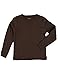 Leveret Long Sleeve Solid T-Shirt 100% Cotton (3 Years, Brown)