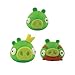 Angry Birds Green PIG Exclusive 3 Pack Lot of Puzzle Erasers Toy Figures / Includes 3 Eraseez Total