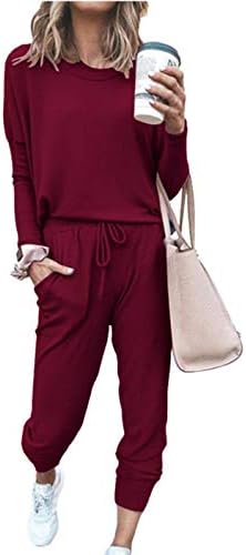 PRETTYGARDEN Women’s Solid Two Piece Outfit Long Sleeve Crewneck Pullover Tops And Long Pants Sweatsuits Tracksuits 1 PRETTYGARDEN Women’s Solid Two Piece Outfit Long Sleeve Crewneck Pullover Tops And Long Pants Sweatsuits Tracksuits