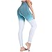 Aoxjox Seamless Leggings for Women High Waisted Ombre Gym Workout Yoga Pants (Ice Blue/Deep Teal (Old), Medium)