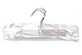 JS HANGER Premium Retro Finish Wooden Pant Hanger with 2-Adjustable Strong Clips, 5-Pack