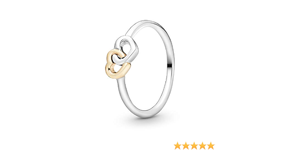 PANDORA Heart To Heart Ring, Two Tone 