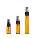 Wresty 10 Pcs Mini Amber Glass Perfume Spray Bottle Travel Refillable Empty Cosmetic Water Atomizer Bottles Glass Sprayer Pump Bottles (10ml)
