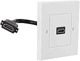 Ancable 1 Port HDMI Wall Box EU White Faceplate Flush Mount view 3