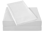 Honeymoon 1800 Brushed Microfiber Bed Sheet Set, Ultra Soft,  Queen - White
