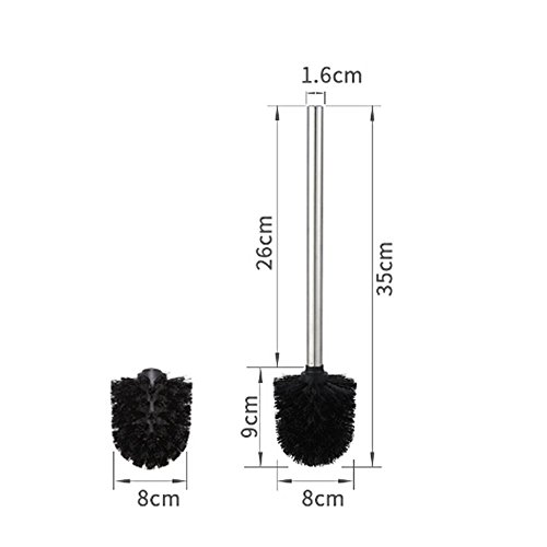 TXIN 3 Pieces Replacement Toilet Brush Toilet Cleaning Brush with Stainless Steel Handle and Toilet Bowl Brush Head - Thumbnail 2