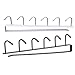 UNKE 6 Hooks Cup Holder Hang Kitchen Cabinet Under Shelf Storage Rack Organiser Hook (White)