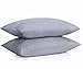 DreamHome Microfiber Pillowcases, Set of 2 (Standard, Grey)