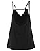 ROMWE Women's Loose Tank Top Casual Tee Shirt Backless Sexy Cami Top Black L