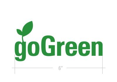 Green - Go Green - Sticker - Decal - Die Cut