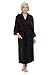 Women's Luxury Terry Cloth Bathrobe - Bamboo Viscose Robe by Texere (Ecovaganza, Black, Small/Medium)