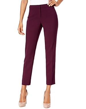 Calvin Klein Womens Petite Flat-Front Dress Pants Purple 12P