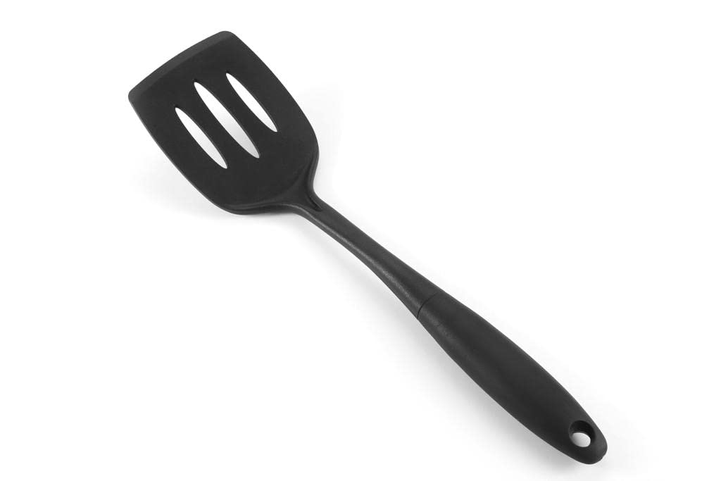 Royal Cuisine Fish Slice/Slotted Turner with Comfort Grip Handle, Nylon Black