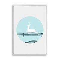 Framed Canvas Wall Art Circular Pattern Canvas Prints Home Artwork Decoration for Living Room,Bedroom - 16x24 inches