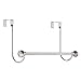 iDesign York Metal Over the Shower Door Towel Bar, Rack for Master, Guest, Kids' Bathroom, 6