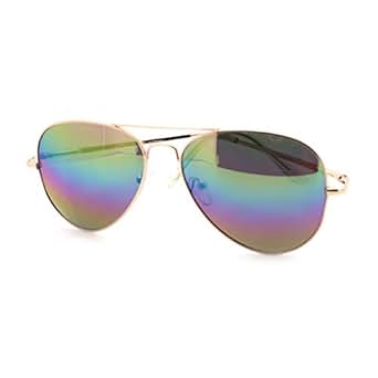 Police Style Revo Oil Slick Rainbow Mirror Lens Tear Drop