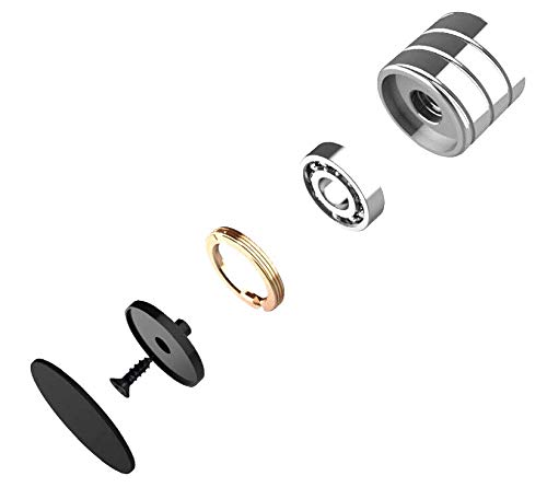 CaLeQi Desktop Circular Column Transfer Gyro Stainless Steel Kinetic Desk Toy Stress Relief Office Executive Gadgets Full Disassembly Rotary Decompression Toy