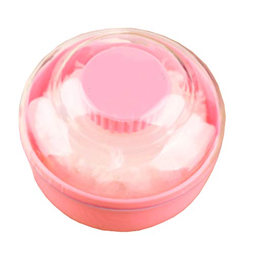 Topwon Baby Powder Container with Large Powder Puff After-Bath Body Powder Case for Dusting Powder Loose Body Powder for Toddler Infant Baby Mom, BPA Free (Pink)